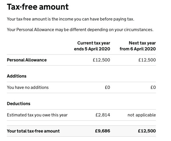 PAYE tax owed amount.