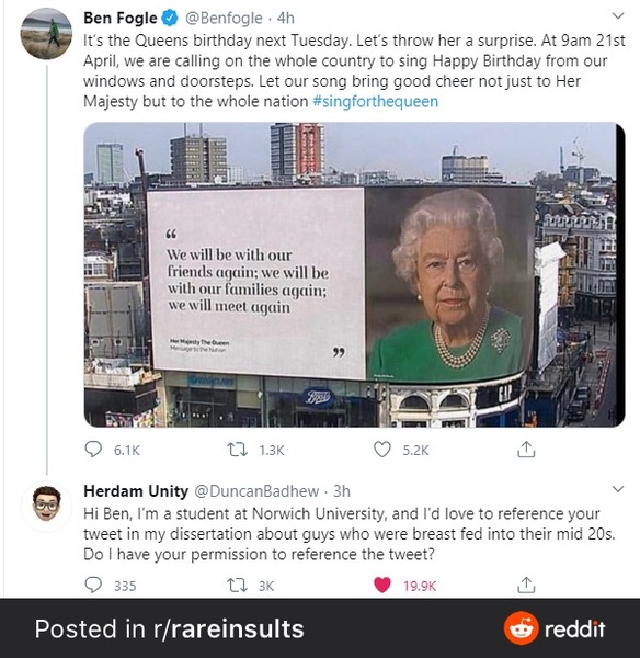 to think that Ben Fogle is being a bit of a twat