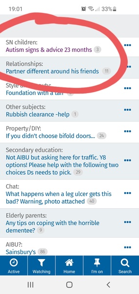 How to make SN threads appear in my active convos?