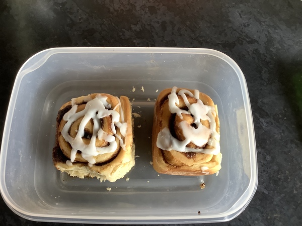 To ask you to show me your baking/food?