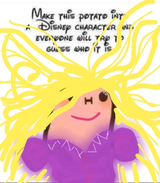 Make a potato look like a Disney character