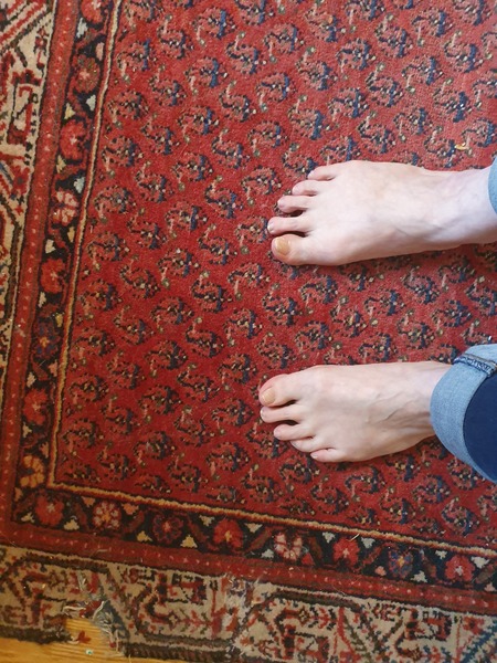Do you go barefoot now you are at home ?