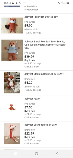 Desperately seeking a little jellycat fox in a blue jumper :(