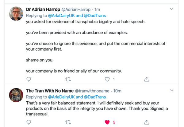 Dr Adrian Harrop (a trans activist) just asked for screen shots of anti trans statements posted here at MN