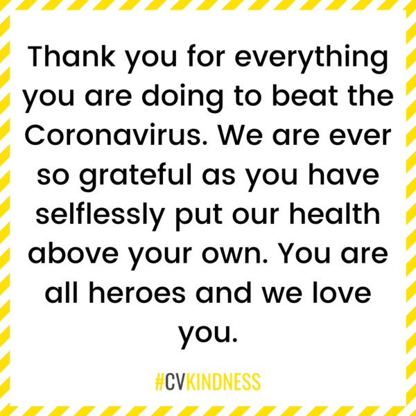 Saying thank you to NHS + other key workers ✨