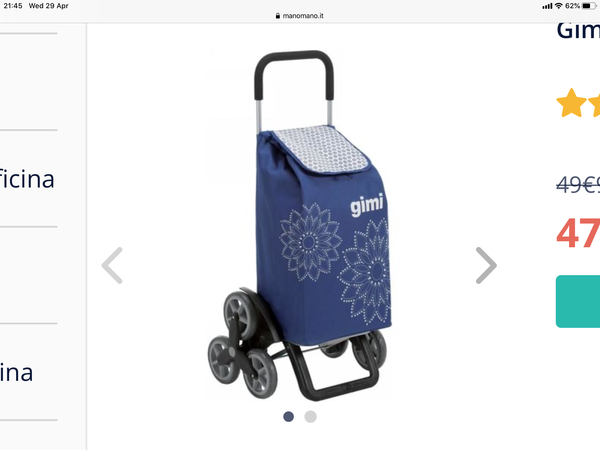 Wheely shopping trolley thing.