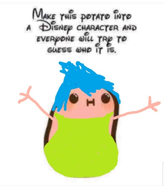 Make a potato look like a Disney character