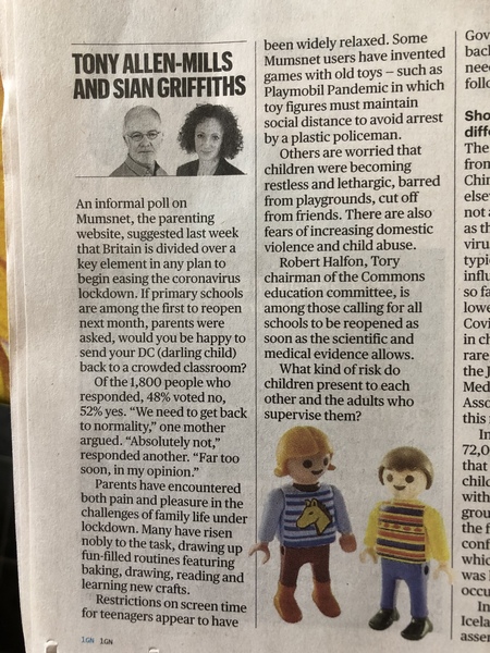 An outbreak of Covid-19 has occurred for the Playmobil people in our house...