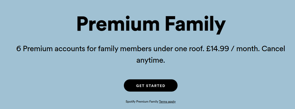 Spotify - upgrading from individual to family