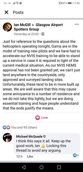 To ask you if helicopters are watching you??