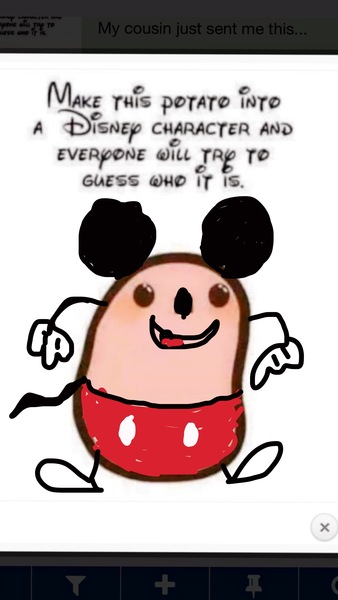 Make a potato look like a Disney character