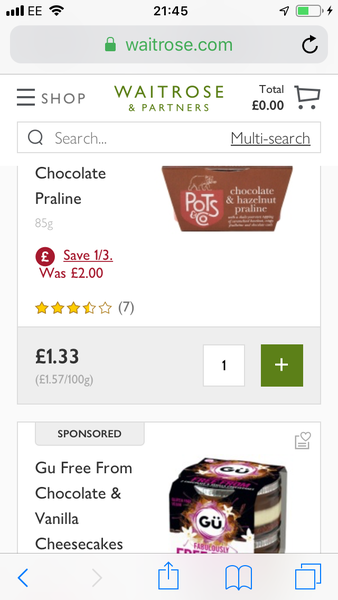 Waitrose limited selection for shielding customers