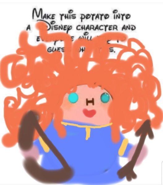 Make a potato look like a Disney character
