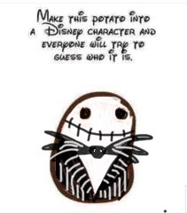 Make a potato look like a Disney character