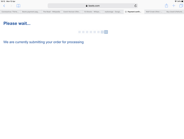 Boots payment page: anyone else having problems going through?