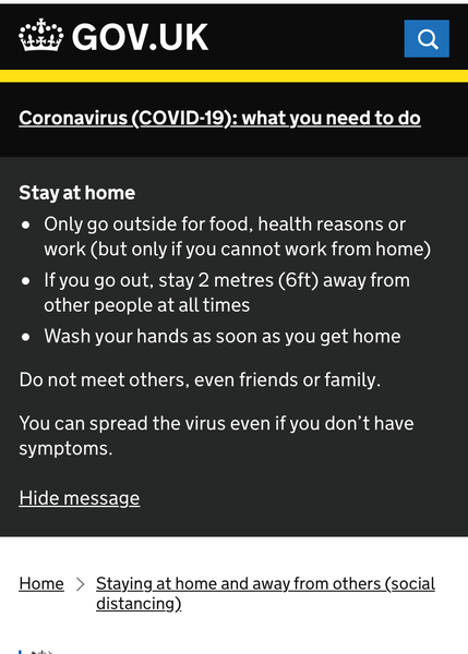 Has Gvt advice changed re exercise?