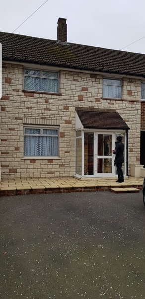 Improving brickwork after removal of cladding