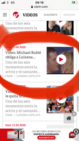 Michael Buble and his wife.  Shocking video.