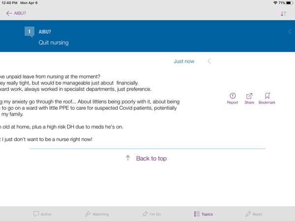 Report/bookmark buttons switching places?