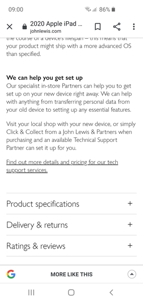 John Lewis online reviews- disappeared? Can someone check for me?