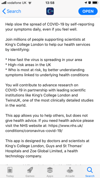 Covid 19 reporting app - public webinar