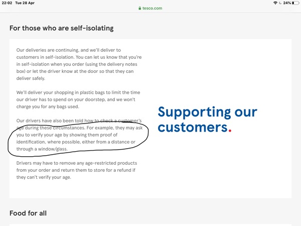To be royally effed off at Tesco delivery driver