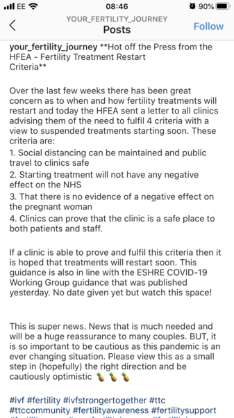 Preparing for IVF/FET post COVID-19