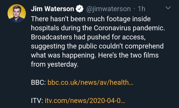 Where is the TV footage inside UK hospitals?