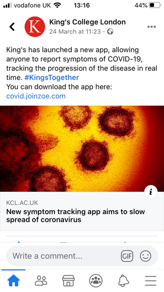 Please take 1 minute to report your health daily, even if you’re well
