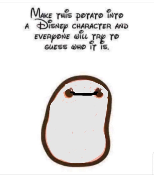 Make a potato look like a Disney character