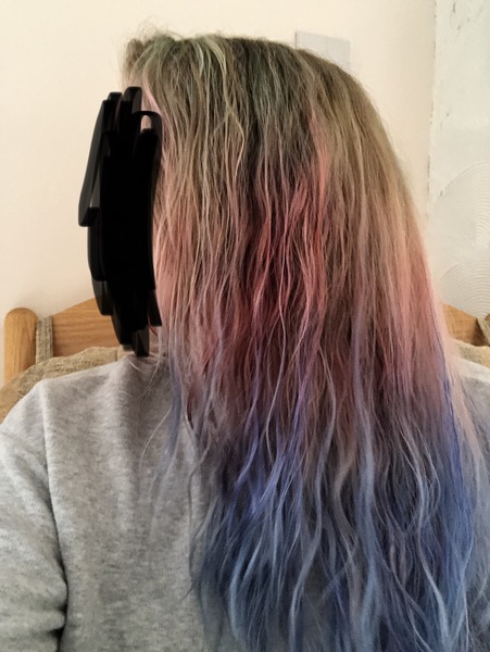 How do I get rid of my bright blue, purple and pink hair???!! 😭