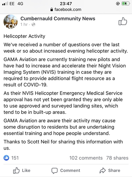 To ask you if helicopters are watching you??