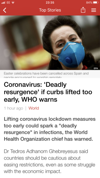 Has their been a change of opinion about lockdown?