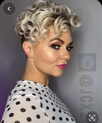 Pixie hair getting wet