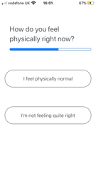 Please take 1 minute to report your health daily, even if you’re well