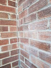 Improving brickwork after removal of cladding