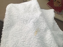 Strange stain on shirt that looks dyed?