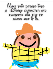 Make a potato look like a Disney character