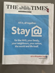 What do people think of the government’s message wrapping every newspaper today?