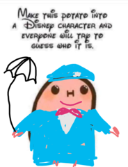 Make a potato look like a Disney character