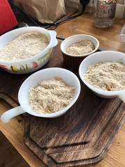 To ask you to show me your baking/food?