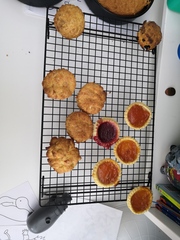 To ask you to show me your baking/food?