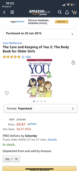 "Safe" puberty books for girls