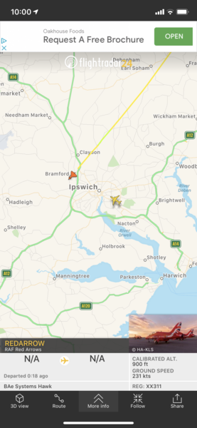 Red Arrows on Flight radar now...