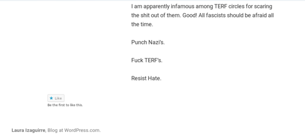 "Resisting TERF’s and Transforming Their Organizations"