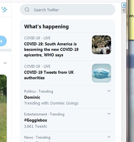 to wonder why Cummings is not trending on Twitter tonight?