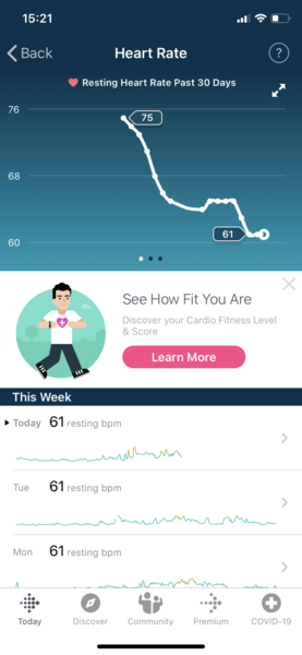 Tracking your cycle and possible bfp with rhr on Fitbit.