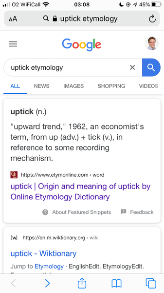 UPTICK?!!! I have to rant