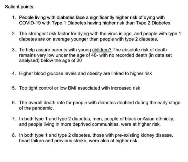Diabetes and risk