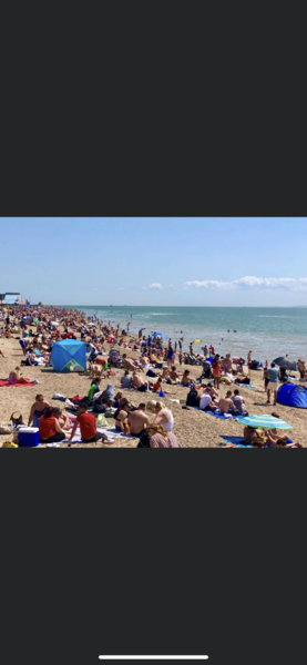 Social Distancing in Brighton today